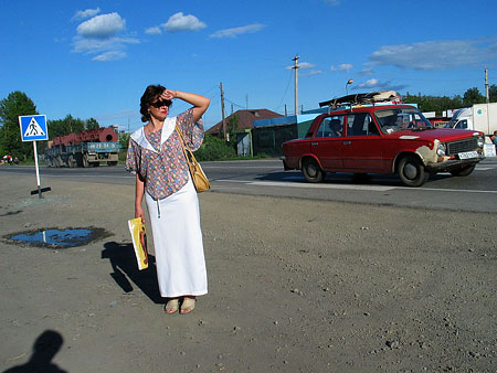 Обложка выставки «Автостопом из Сибири в Москву»