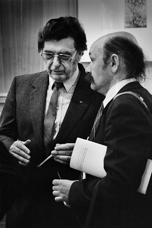 СанСаныч Слюсарев и Роберт Хойсер. Москва. 1988